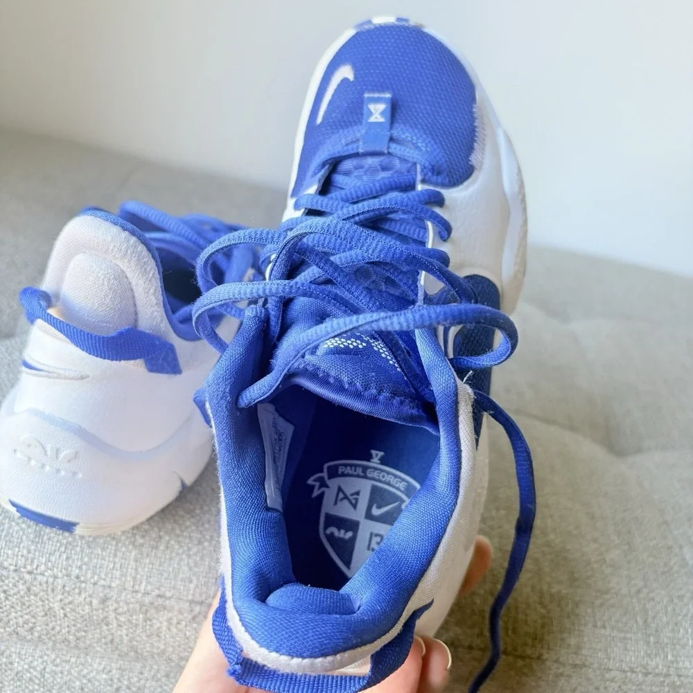 Nike Paul George PG 5 TB Royal Blue White Basketball Shoes Sneakers Sz 4.5 Youth